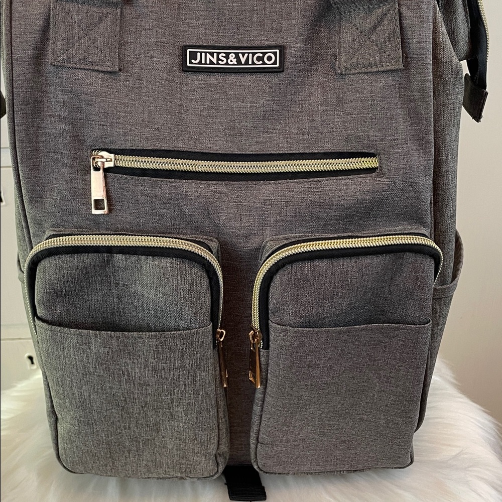 Backpack diaper bag carry all bag Gray - Picture 5 of 6